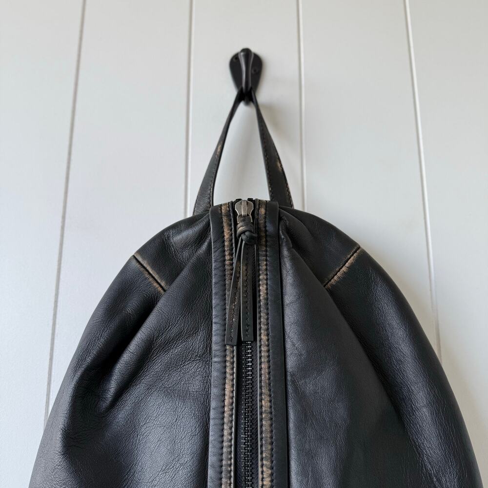 Free People Black Leather Backpack - Picture 2 of 7